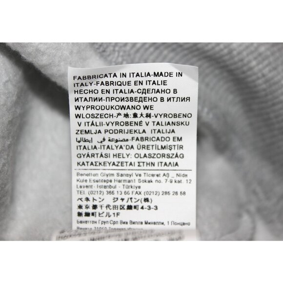 nwt BENETTON x UO Exclusive - Logo Crewneck Sweatshirt in Grey, Made in Italy - Picture 9 of 13